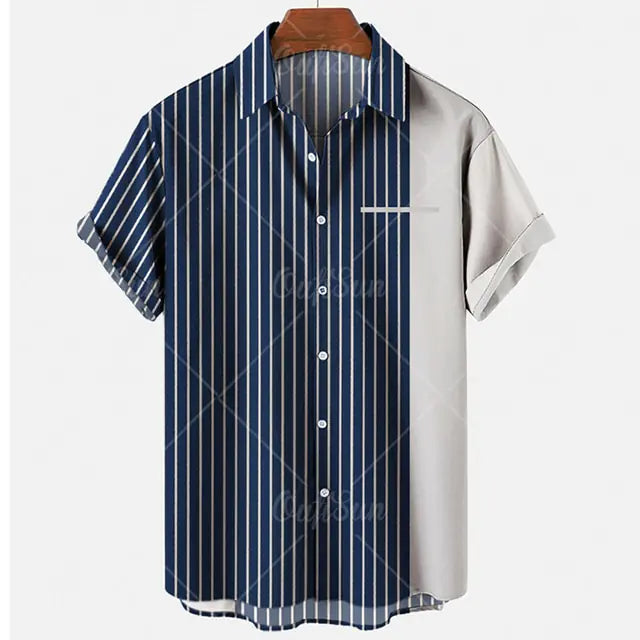 Hawaiian Harajuku Casual Men's Shirt in Polyester/Spandex