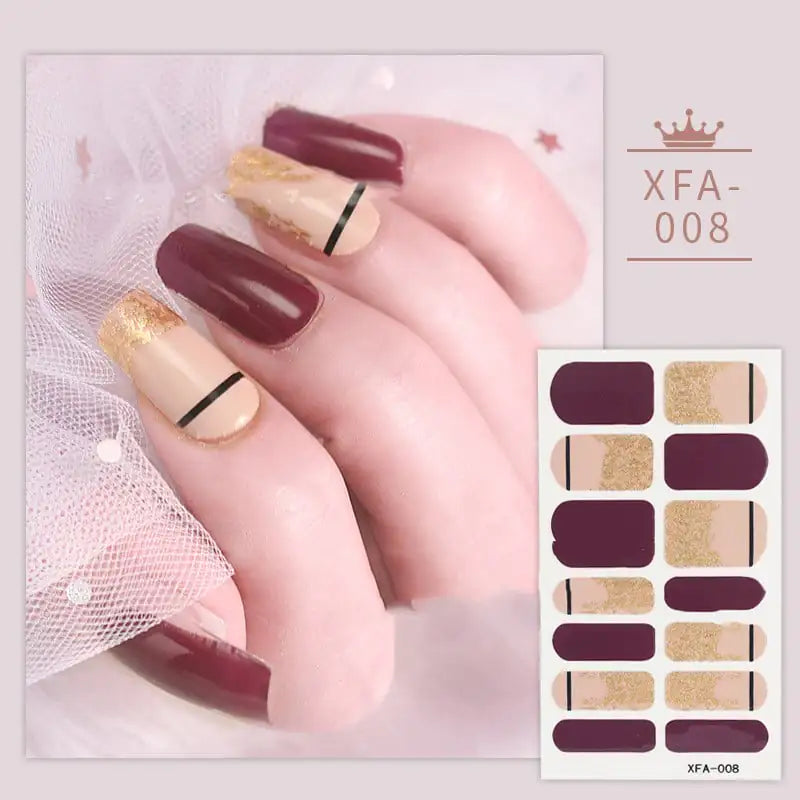 Film et Autocollants pour Vernis à Ongles Effet Diamant Imitation