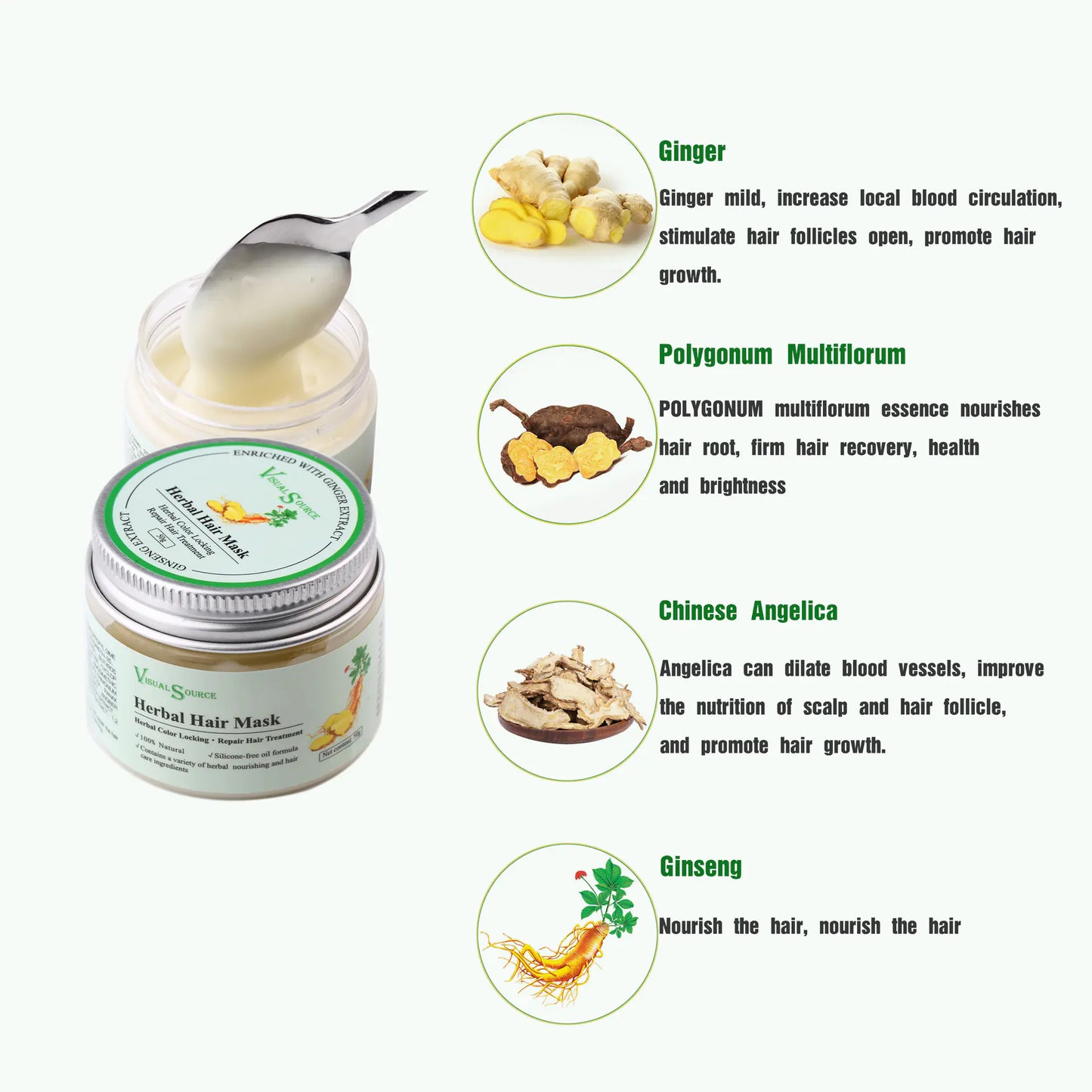 Masque Capillaire aux Herbes pour Nourrir et Réparer les Cheveux
