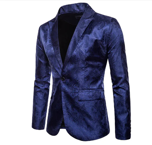 Men's Suit with Stylish One-Button Design and Fit