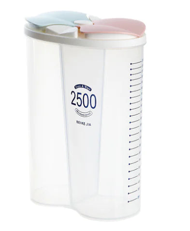 Grain Storage Box with Dividers for Kitchen Use