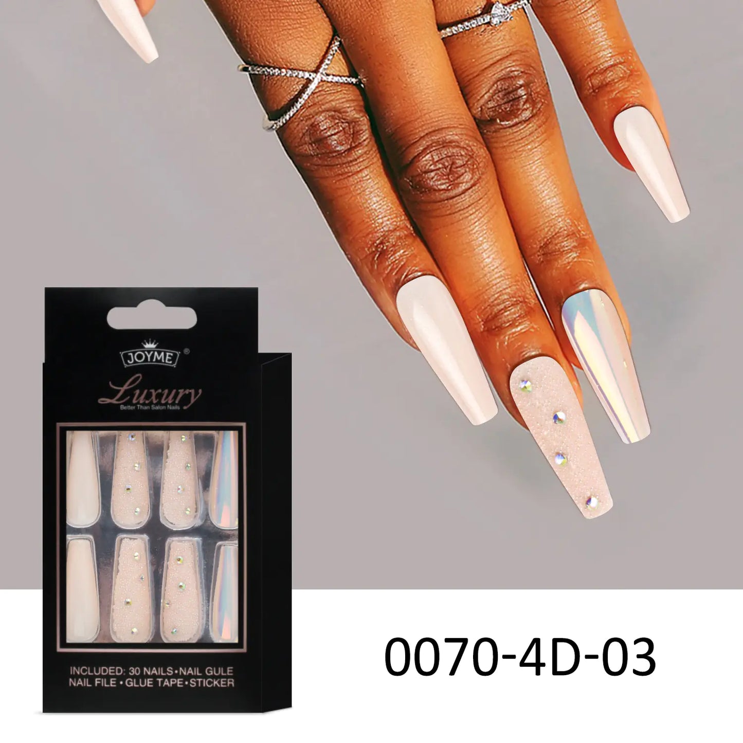 Nail Stickers with Drill Long Ladder Finished Product