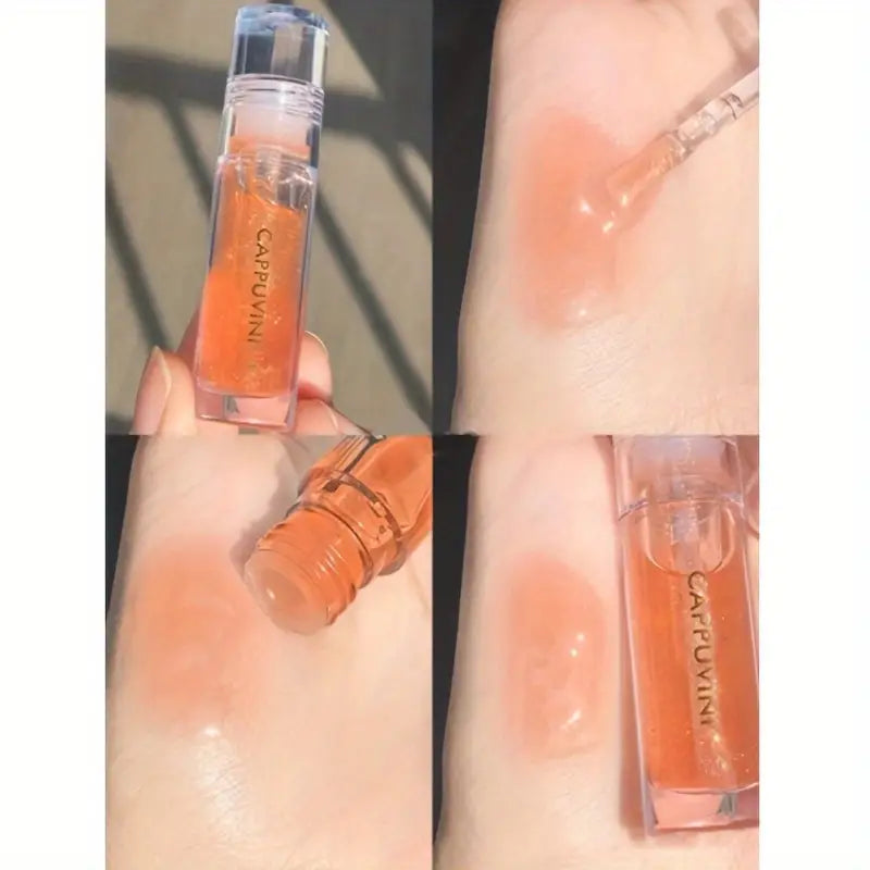 Cappuvini Shiny Crystal Jelly Lip Gloss - Moisturizing Finish