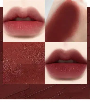 Rouge à Lèvres Non-Collant dans un Tube Doré en Spirale - Longue Tenue