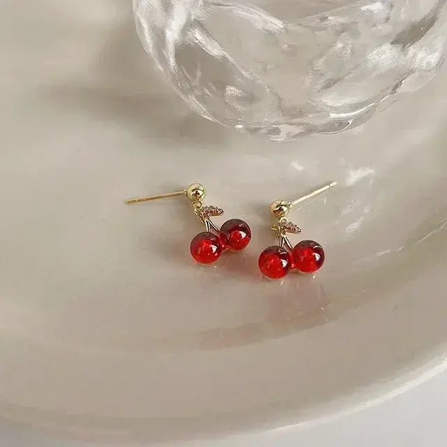 Trendy Small Fresh Sweet Lovely Cherry Pendant