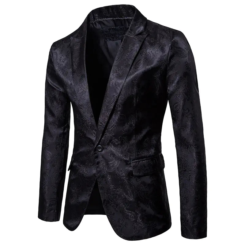 Men's Suit with Stylish One-Button Design and Fit
