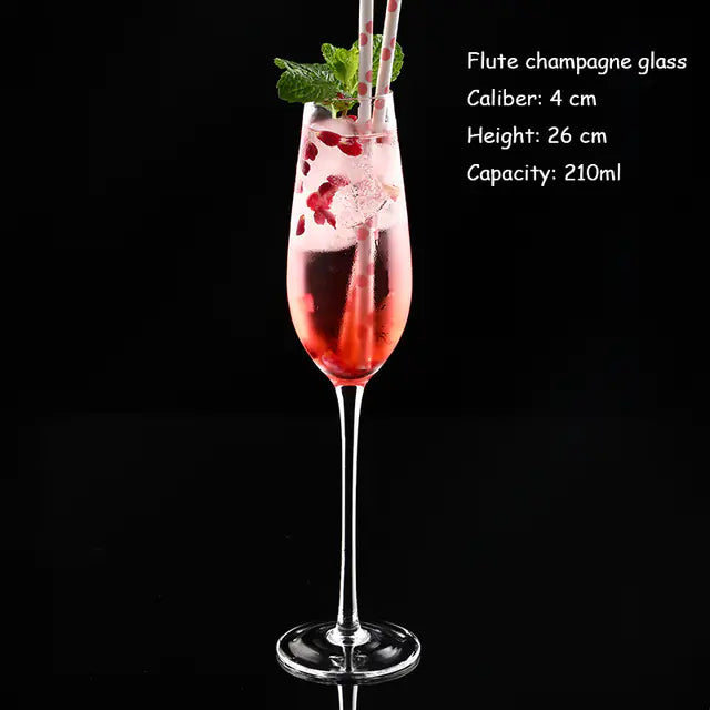 Wine Glass Set of 5 Elegant Drinking Cups