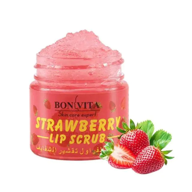 Strawberry & Cucumber Lip Scrub for Gentle Exfoliation