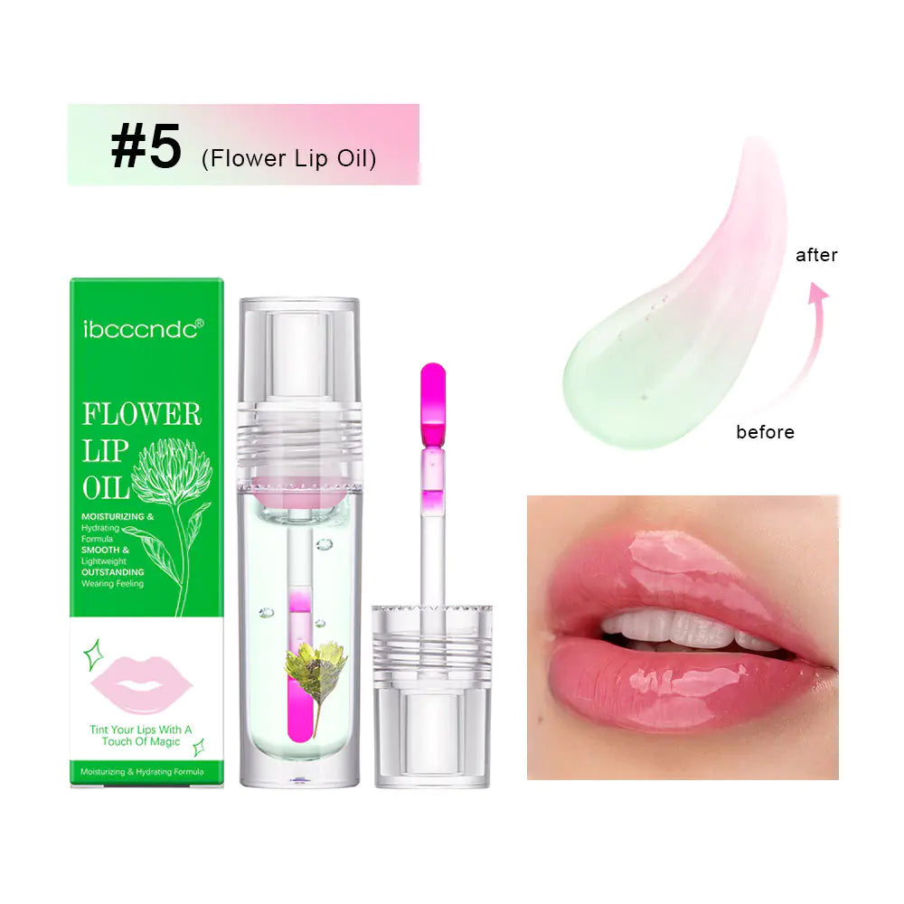 Color Changing Flower Lip Oil - Moisturizing Jelly Gloss