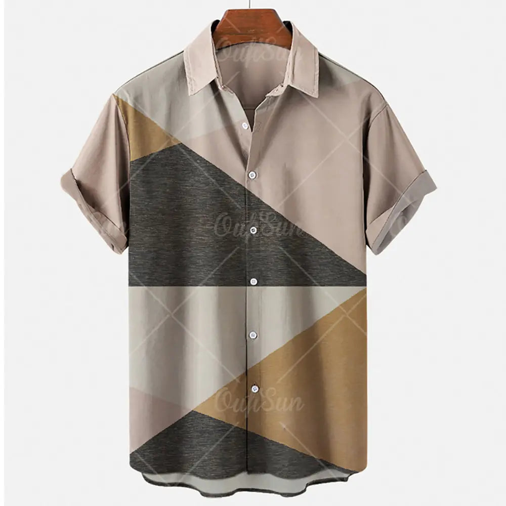 Hawaiian Harajuku Casual Men's Shirt in Polyester/Spandex