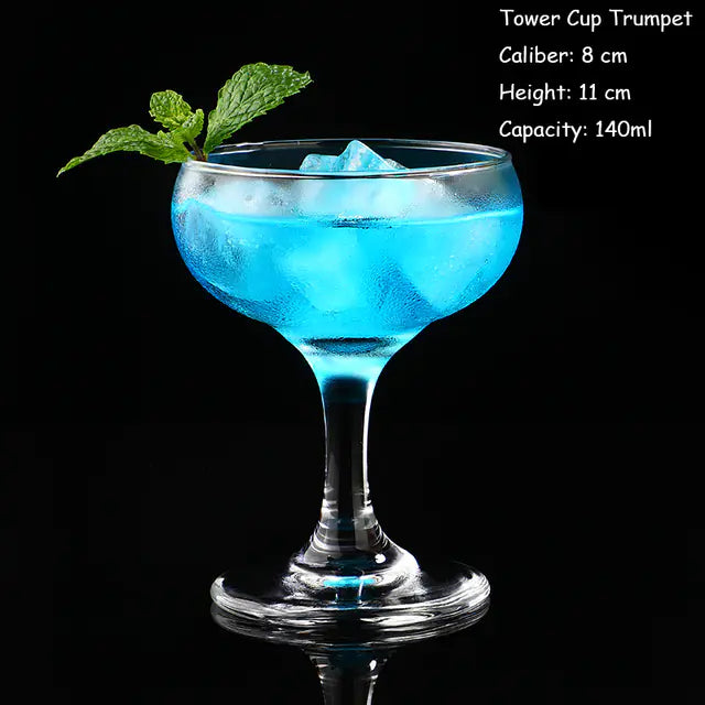 Wine Glass Set of 5 Elegant Drinking Cups