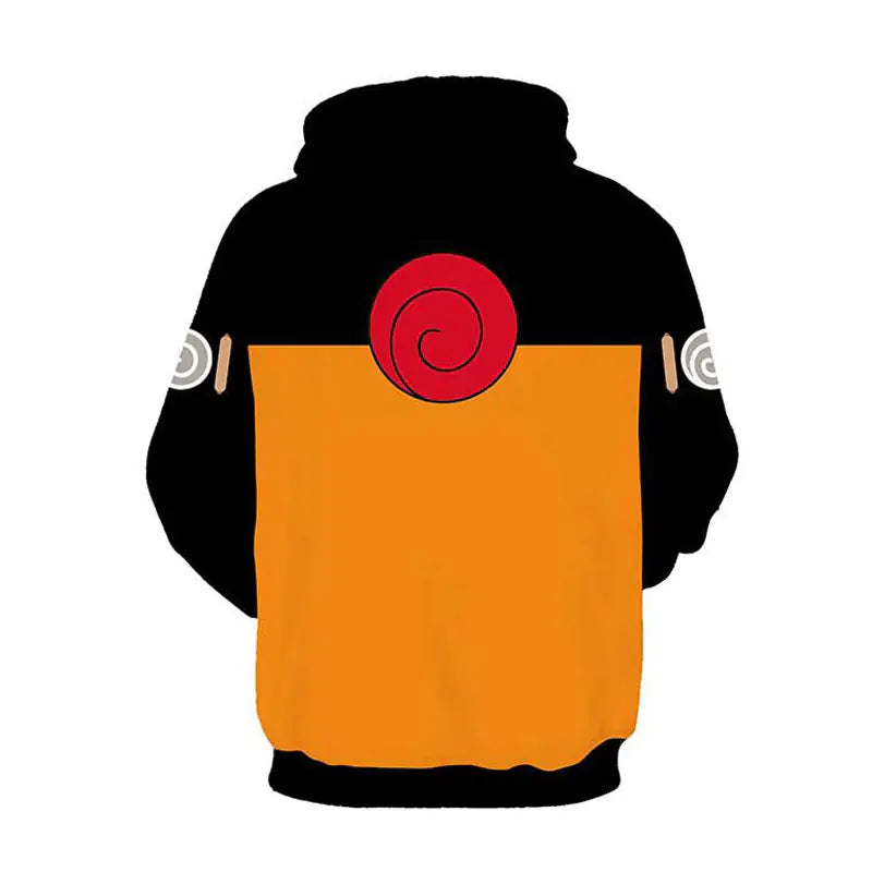 Sweat à Capuche avec Impression 3D de Naruto