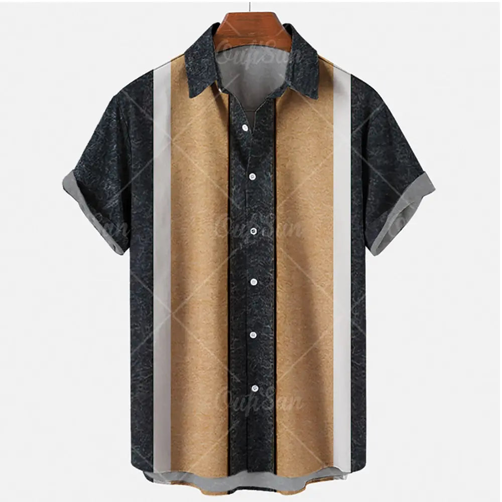 Hawaiian Harajuku Casual Men's Shirt in Polyester/Spandex