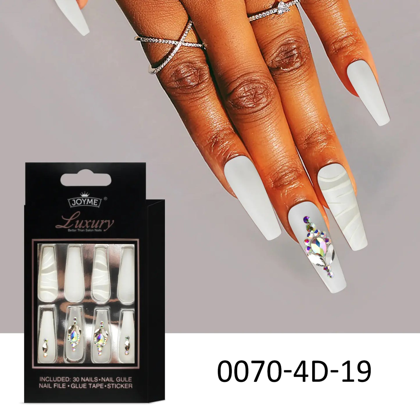 Nail Stickers with Drill Long Ladder Finished Product