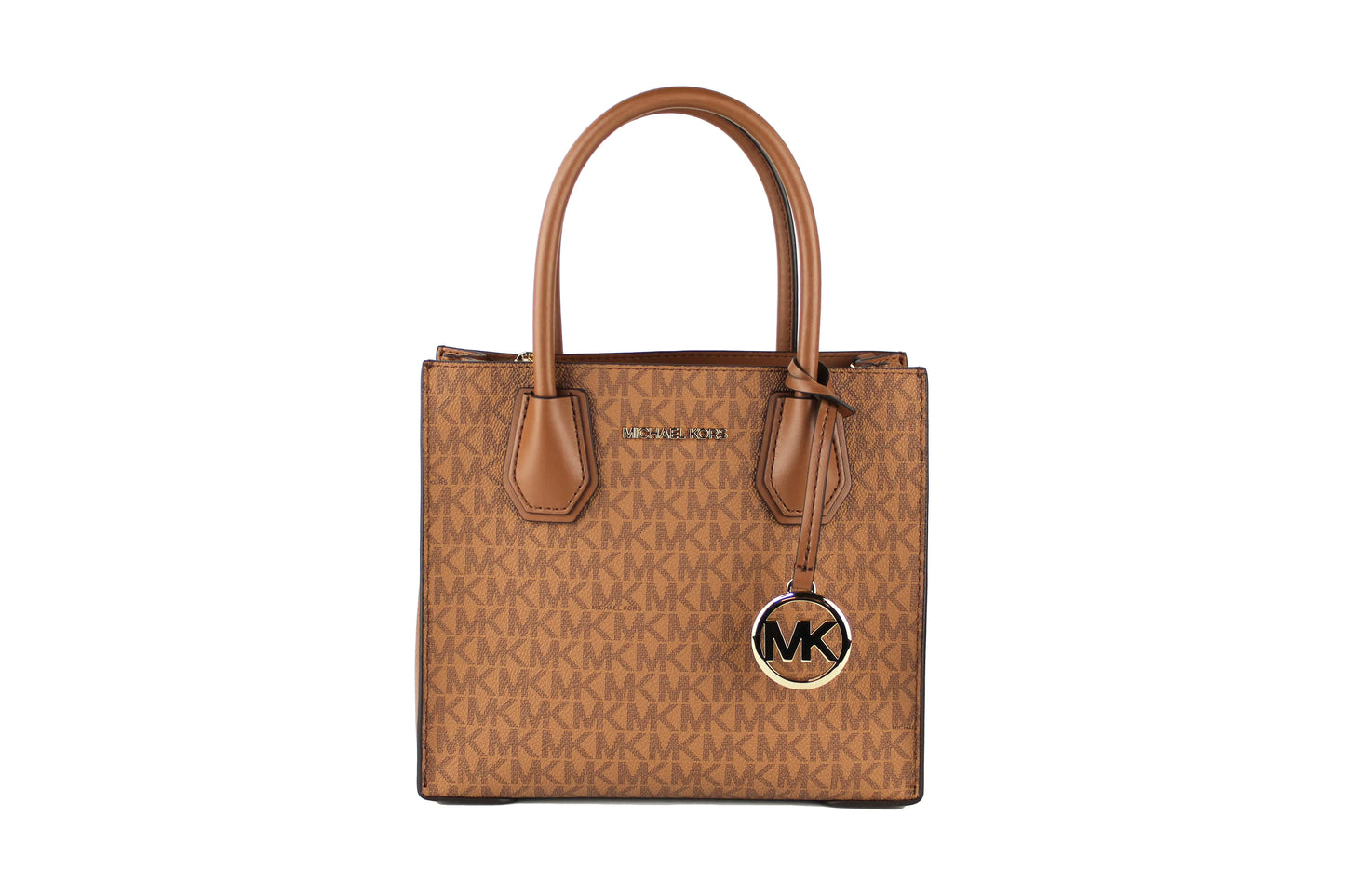 Michael Kors Mercer Medium Luggage Multi Leather Messenger Crossbody Handbag
