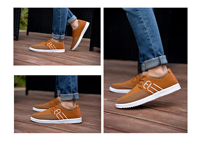 Casual Canvas Men's Shoes, Breathable Slip-Resistant Sneakers