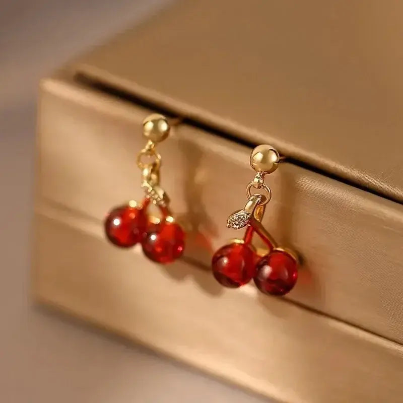 Trendy Small Fresh Sweet Lovely Cherry Pendant