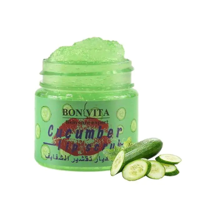 Strawberry & Cucumber Lip Scrub for Gentle Exfoliation