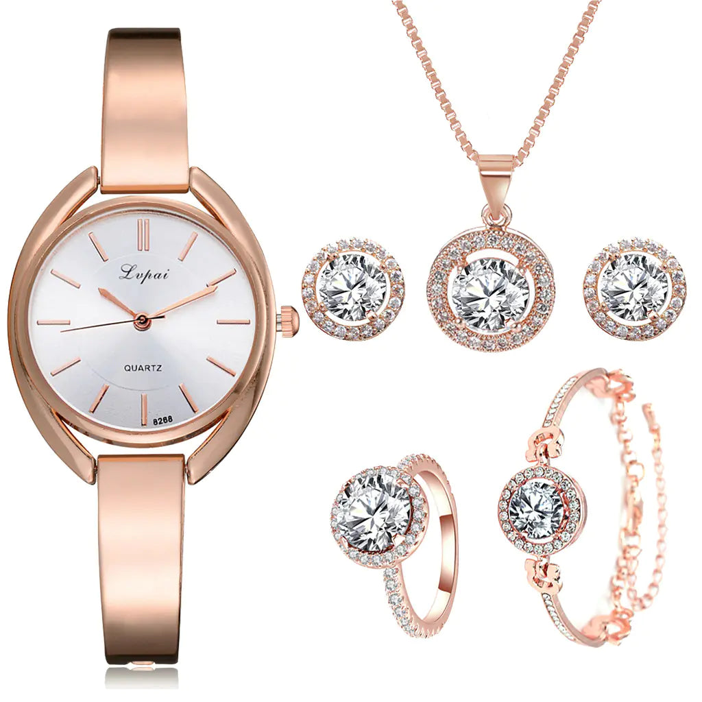 Fashionable Korean Alloy Women's Watch with Diamonds