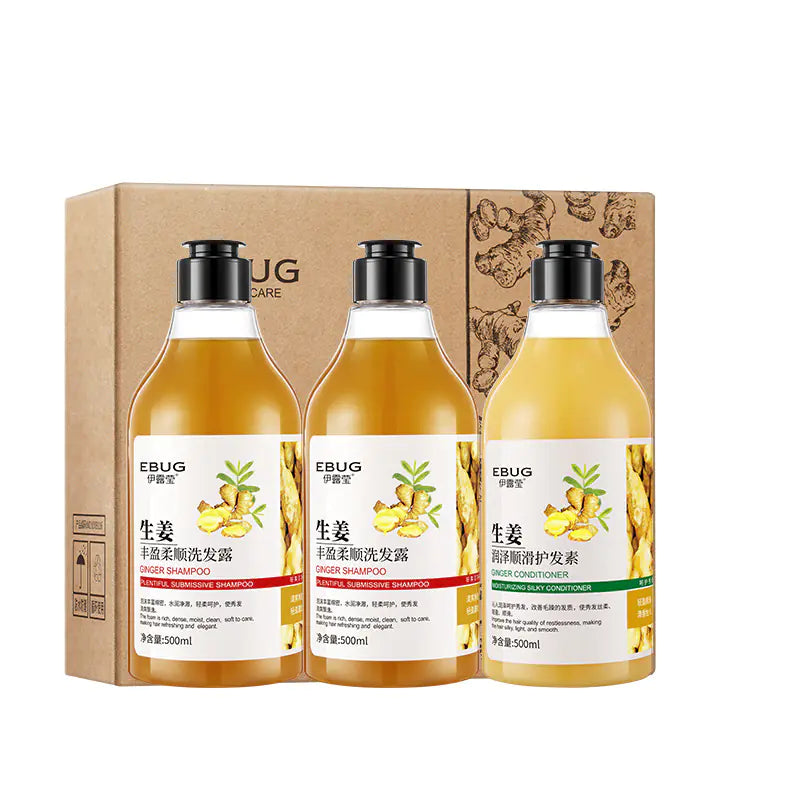 Shampooing au Gingembre 500ml et Après-shampoing He Shou Wu