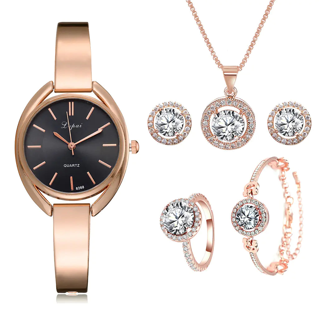 Fashionable Korean Alloy Women's Watch with Diamonds