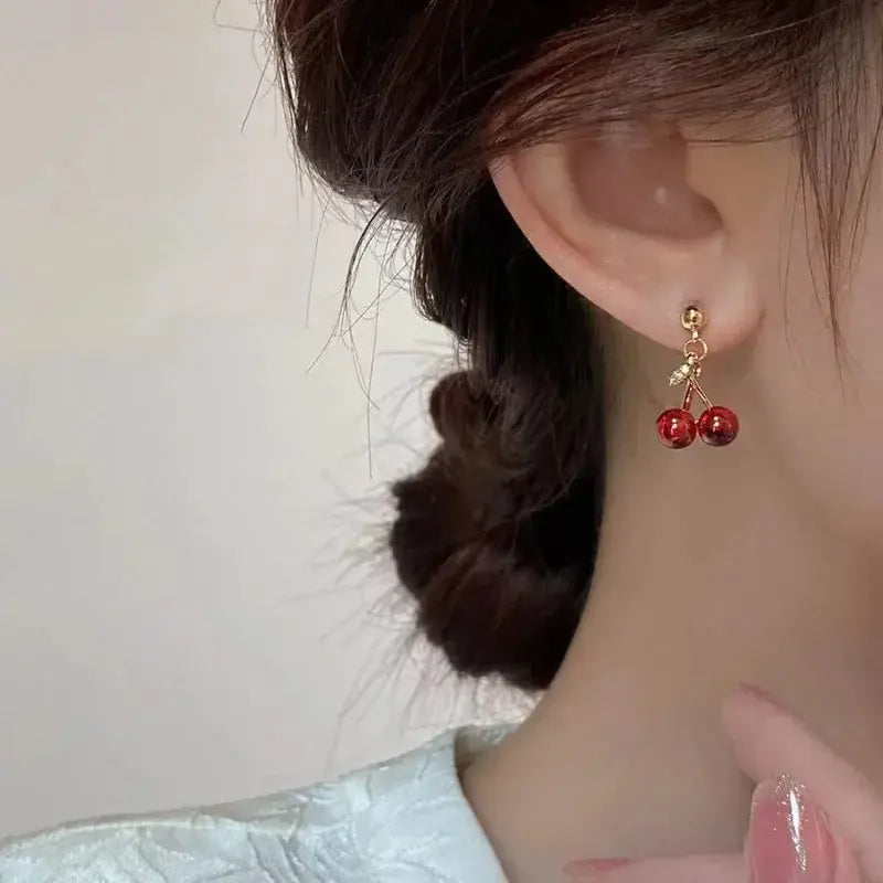 Trendy Small Fresh Sweet Lovely Cherry Pendant