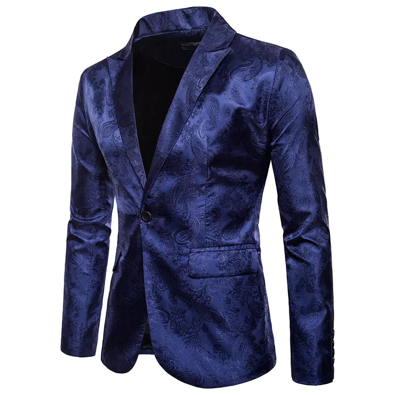 Men's Suit with Stylish One-Button Design and Fit