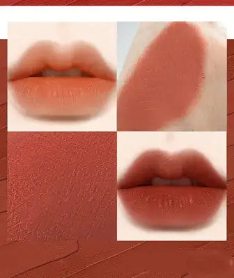 Rouge à Lèvres Non-Collant dans un Tube Doré en Spirale - Longue Tenue