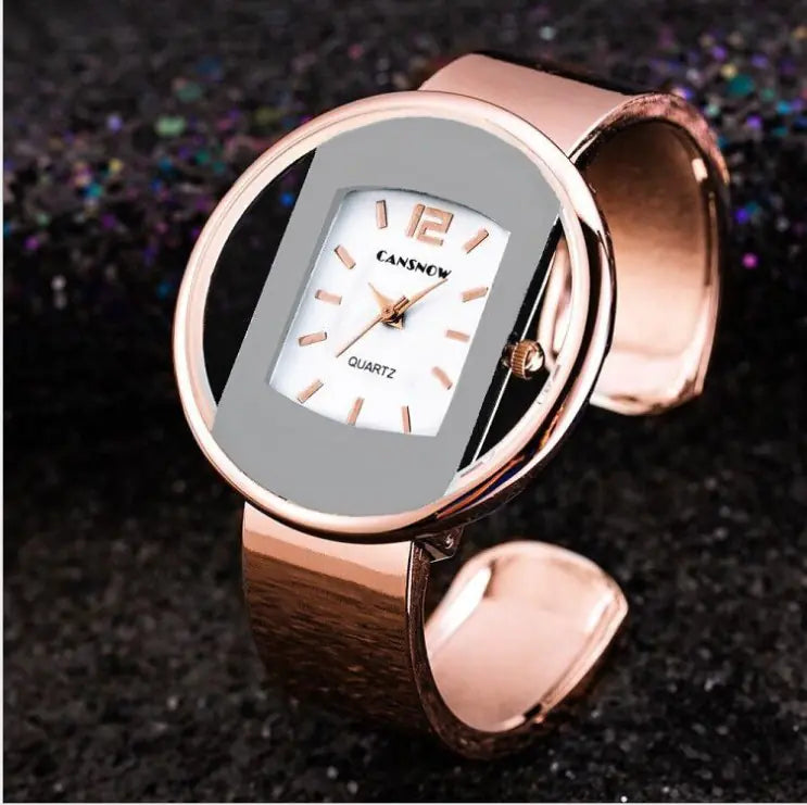 Fashionable Women's Steel Band Quartz Watch Bracelet