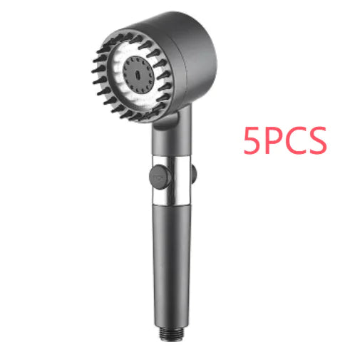Adjustable Supercharged Shower Head with Hose