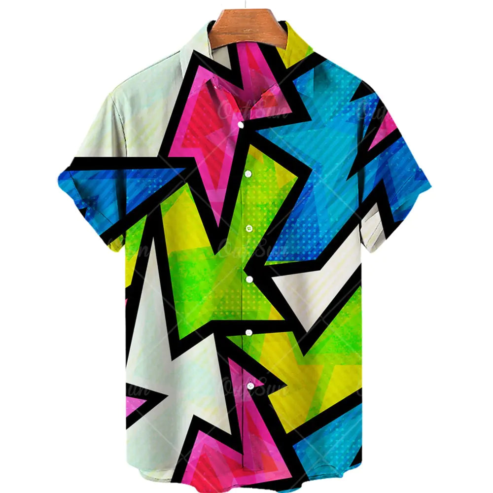 Hawaiian Casual Men's Shirt in Spandex and Polyester