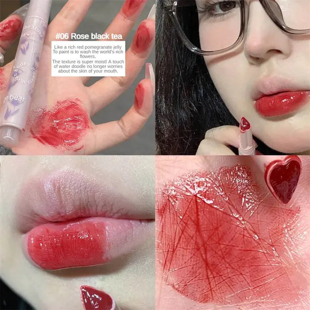 Flower Love Jelly Mirror Lipstick - Waterproof & Moisturizing