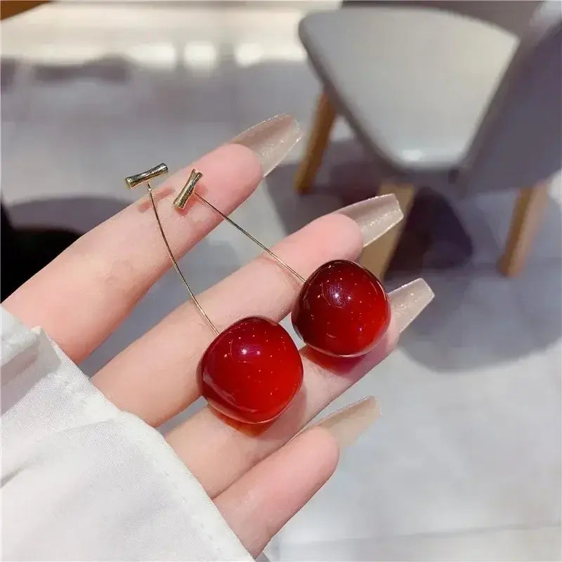 Trendy Small Fresh Sweet Lovely Cherry Pendant