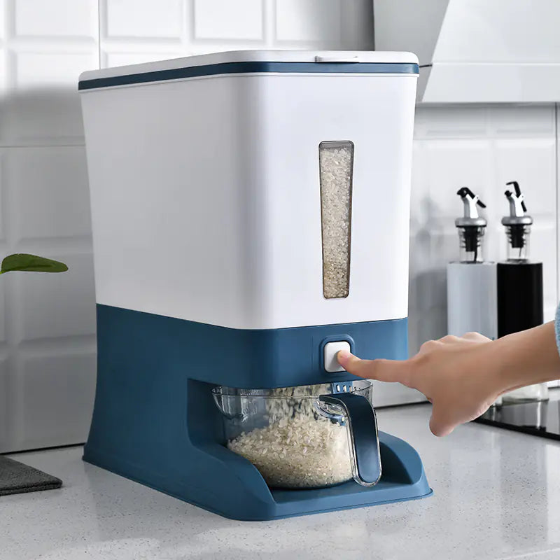 Automatic Plastic Rice Storage Container for Kitchen