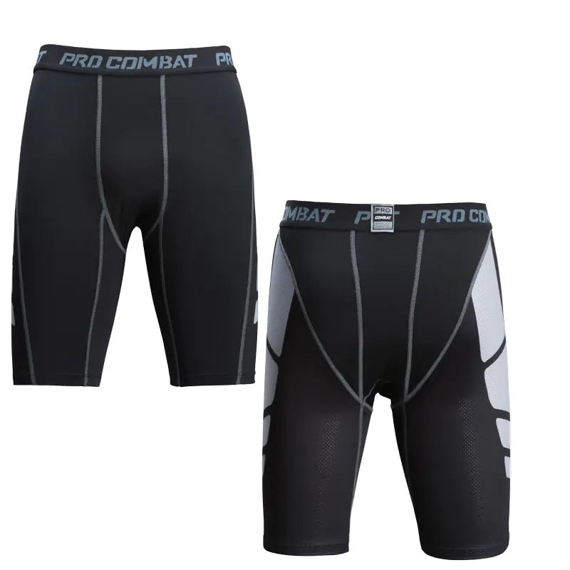 Men's Camo Print Sports Training Tights Shorts