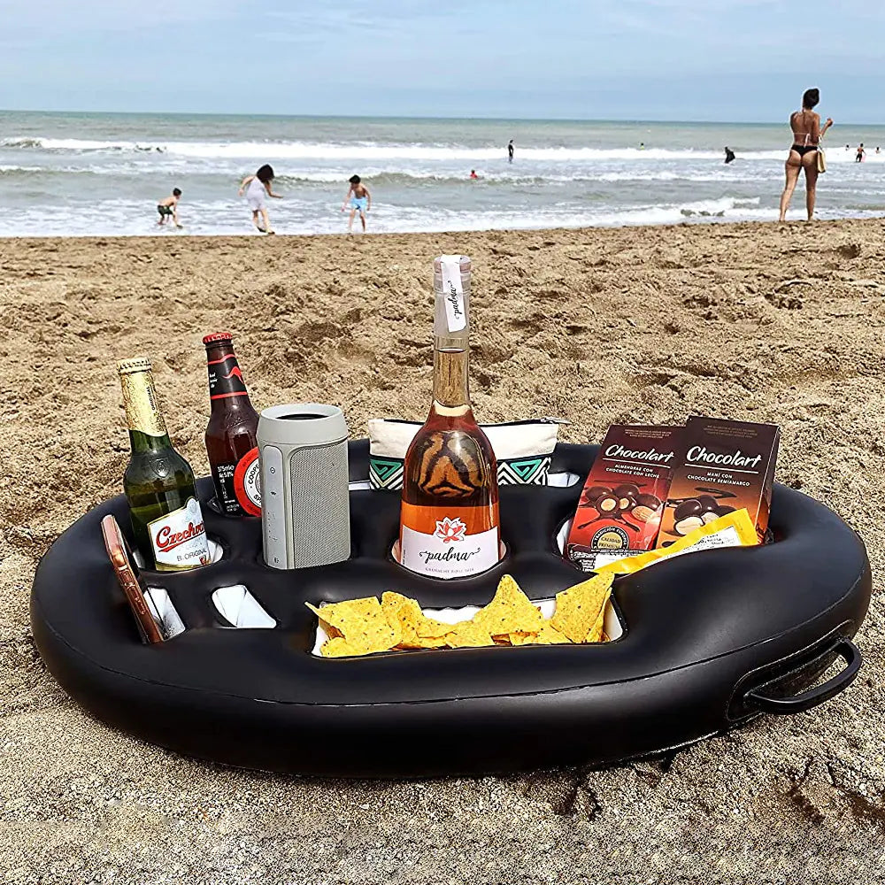 Plateau Gonflable Porte-Boissons pour Fêtes Piscine