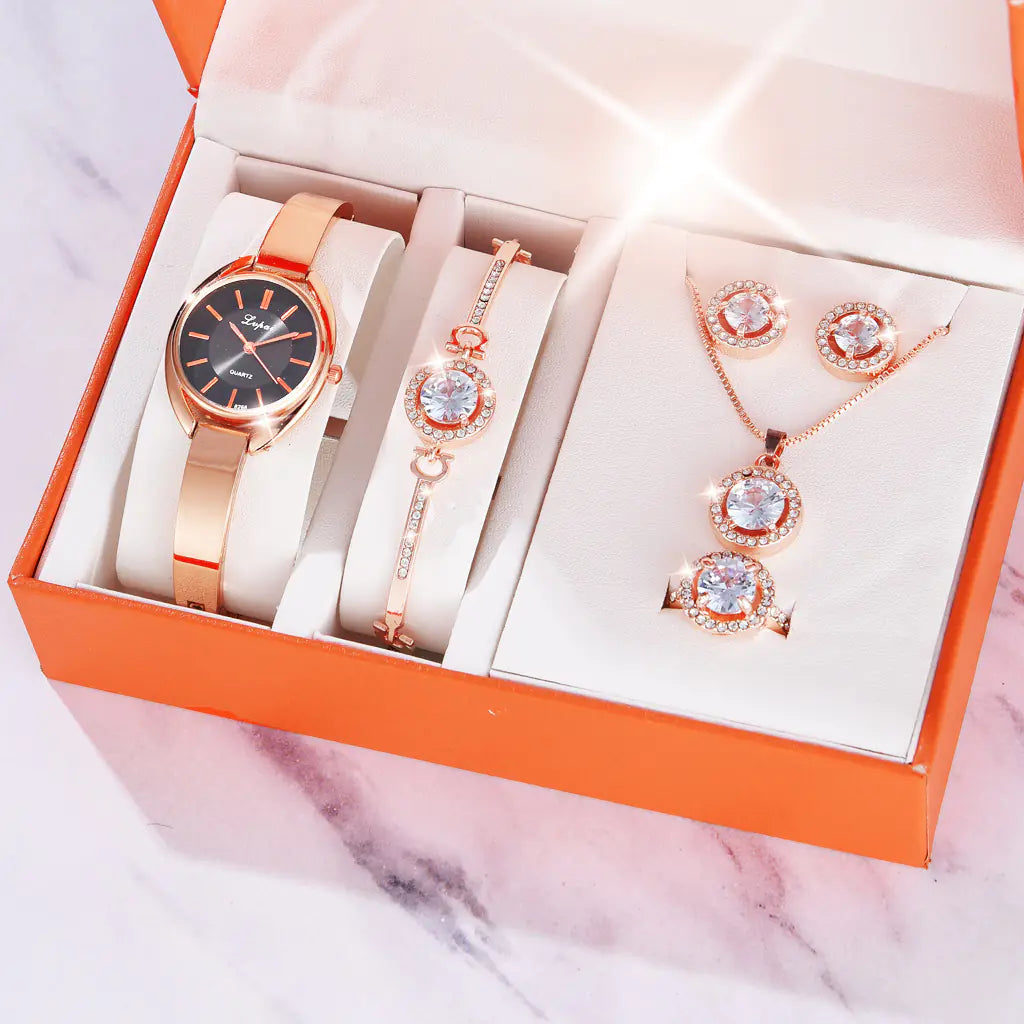 Fashionable Korean Alloy Women's Watch with Diamonds