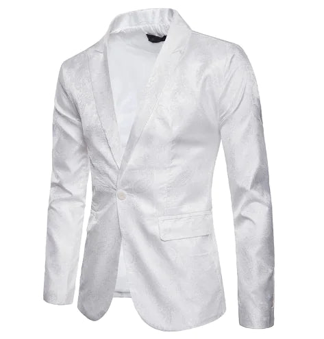 Men's Suit with Stylish One-Button Design and Fit