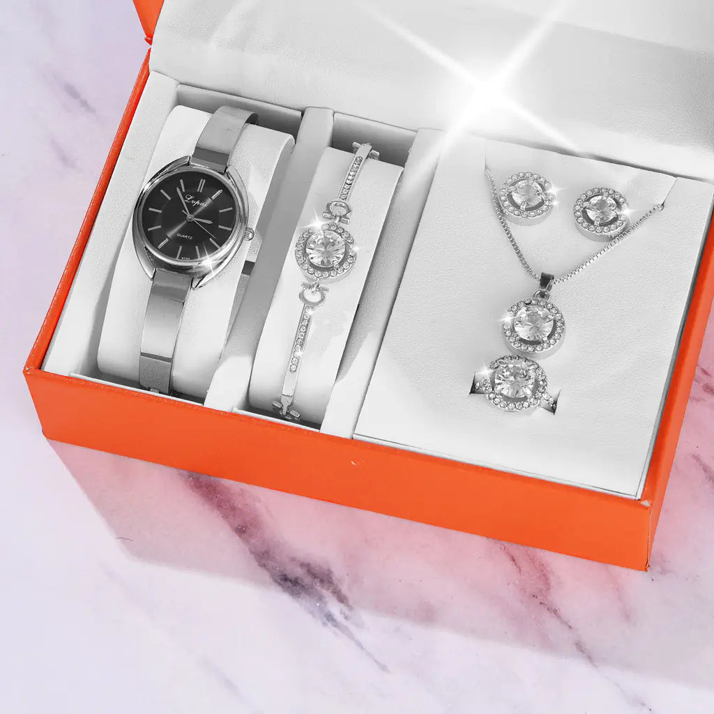 Fashionable Korean Alloy Women's Watch with Diamonds