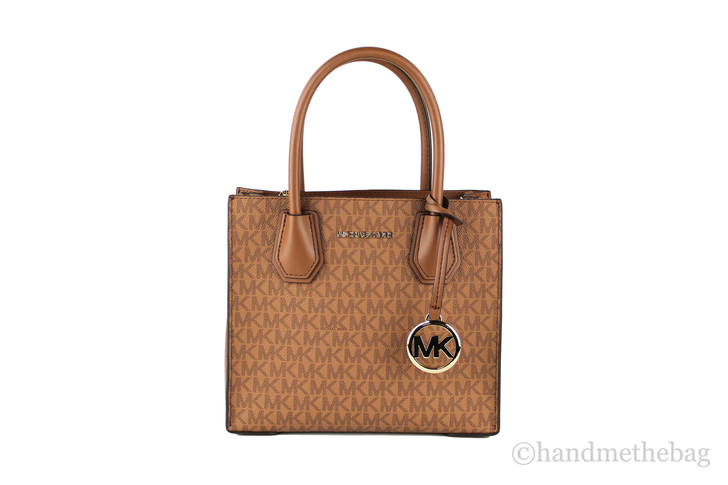 Michael Kors Mercer Medium Luggage Multi Leather Messenger Crossbody Handbag
