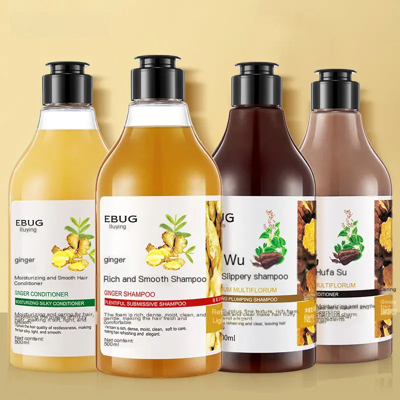Shampooing au Gingembre 500ml et Après-shampoing He Shou Wu