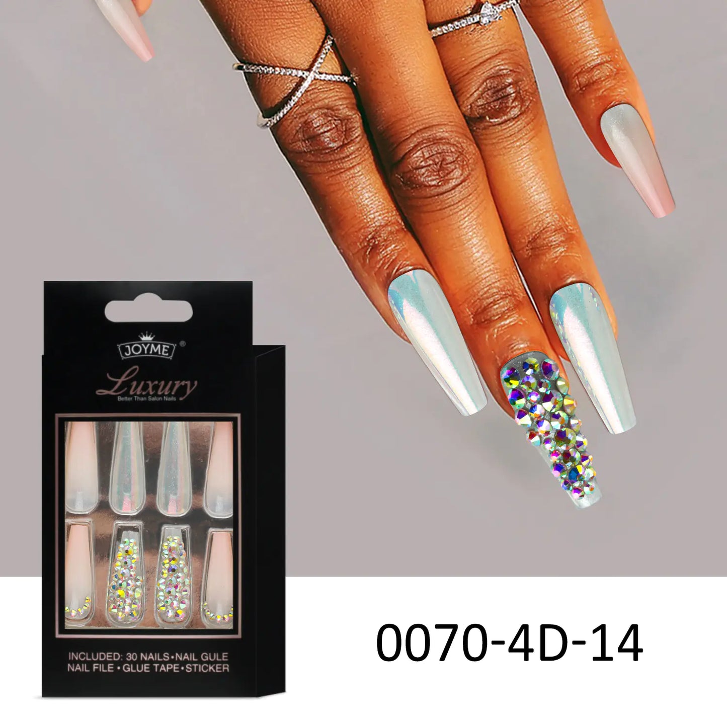 Nail Stickers with Drill Long Ladder Finished Product