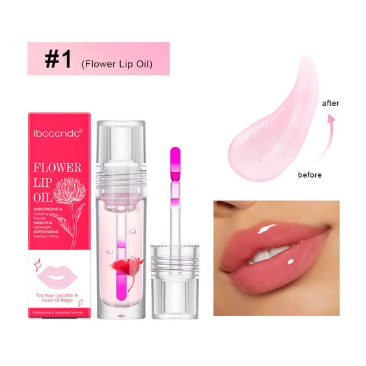 Color Changing Flower Lip Oil - Moisturizing Jelly Gloss