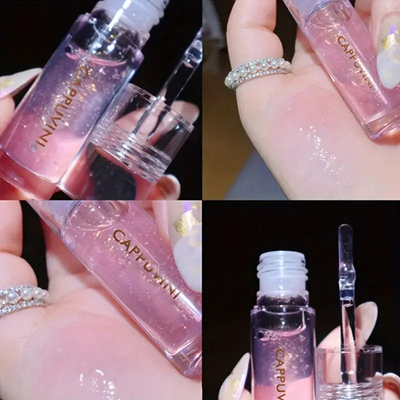 Cappuvini Shiny Crystal Jelly Lip Gloss - Moisturizing Finish