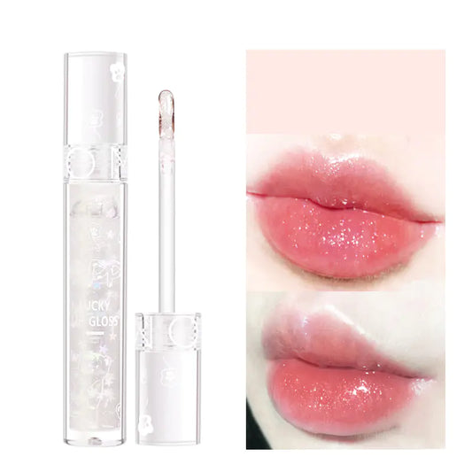 Gloss à Lèvres Cristal Diamant Étoilé - Brillance Gelée Hydratante