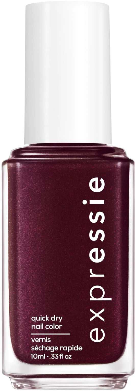 Essie expressie Quick-Dry Nail Polish 8-Free Vegan Dark Purple Breaking The Bold 0.33 fl oz