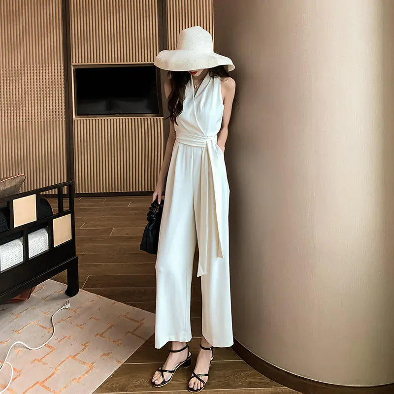 Trendy Women's Wide Leg Overalls Suit