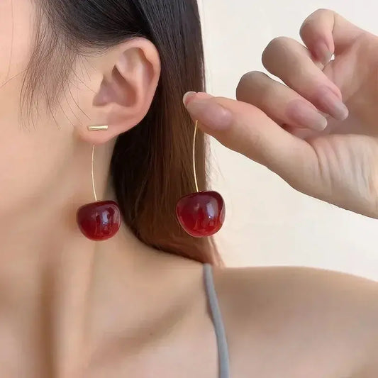 Trendy Small Fresh Sweet Lovely Cherry Pendant