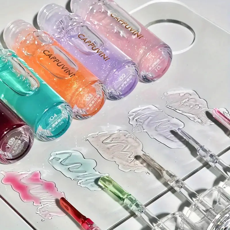 Cappuvini Shiny Crystal Jelly Lip Gloss - Moisturizing Finish