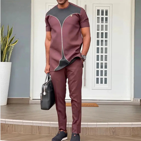 Men's Suit in Black African Style for Atmospheric Fashion